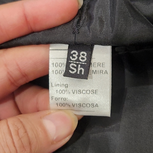 Cashmere 100% Hathaway Platinum Blazer Black Jacket MADE IN ITALY Size 38 SHORT - Picture 6 of 10